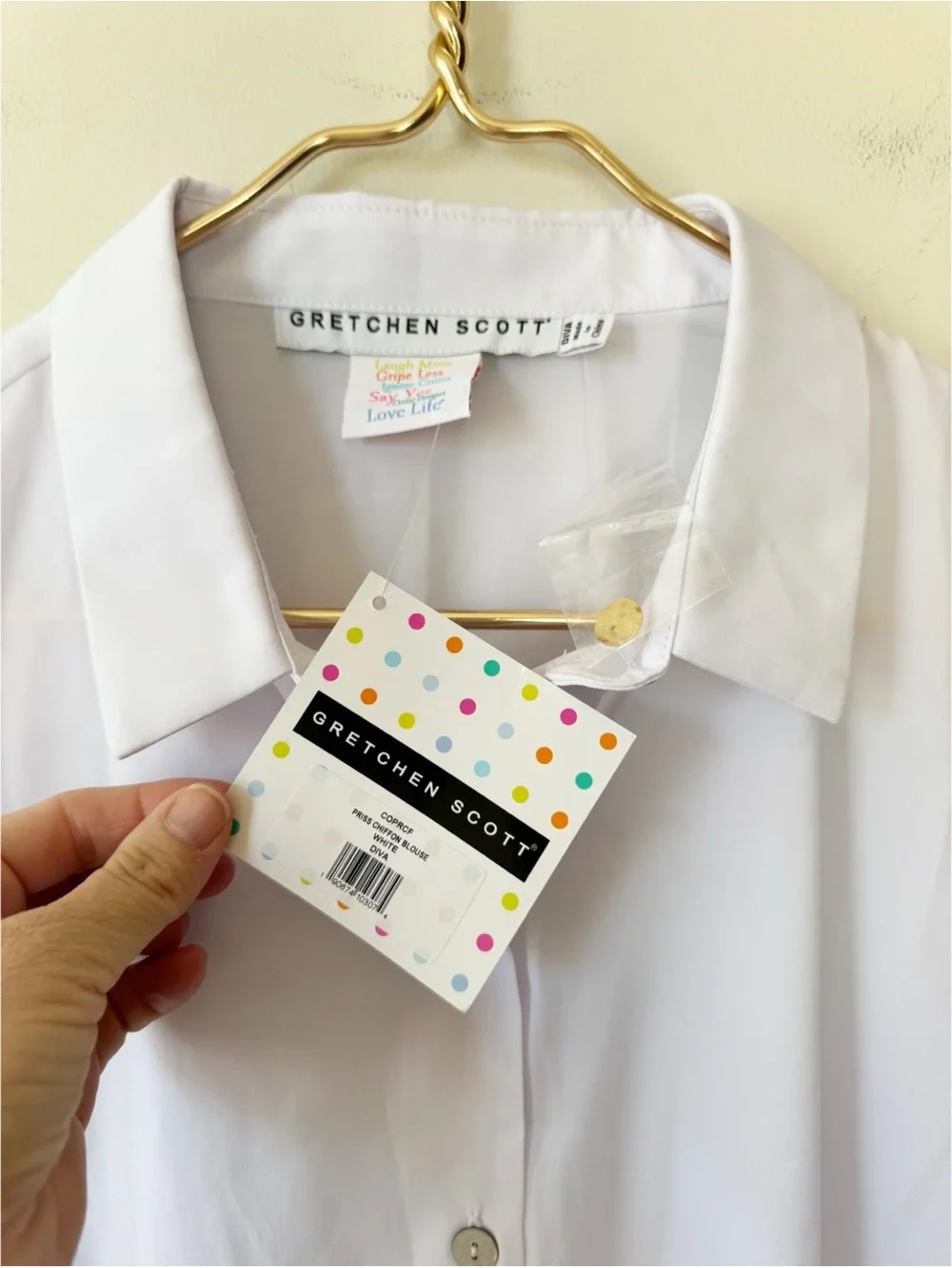 NWT Gretchen Scott Priss Blouse in Chiffon White Ruffle Sleeve Diva XXXL / 18